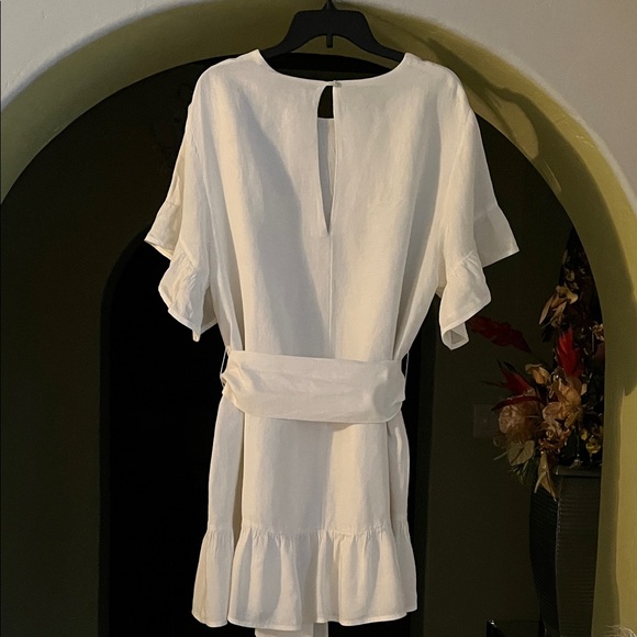 Urban Outfitters White Ruffle Mini Dress - Picture 2 of 5